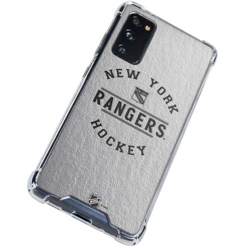 NHL New York Rangers Black Text Galaxy S20 FE Clear Case